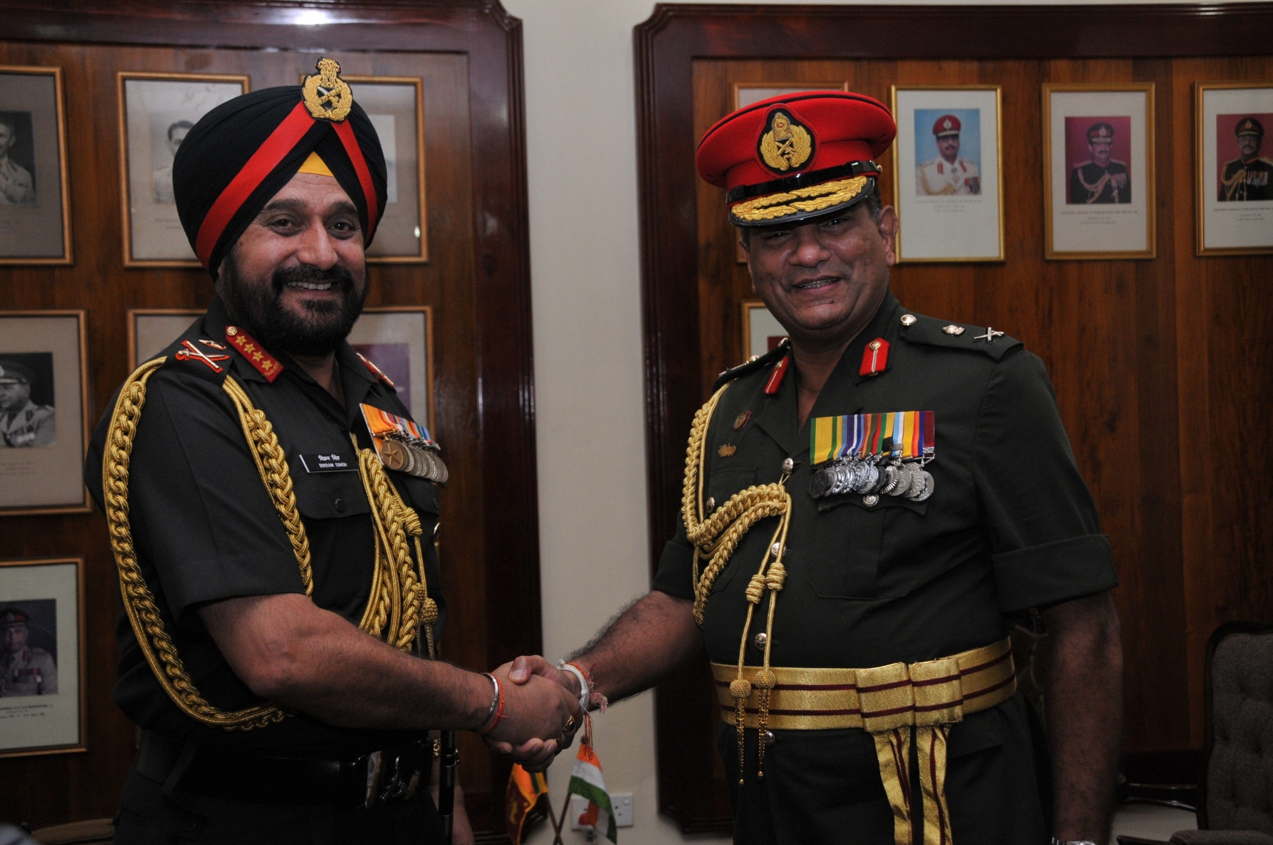 Gen Bikram Singh with Lt Gen Jagath Jayasuriya  Commander of Sri Lankan Army