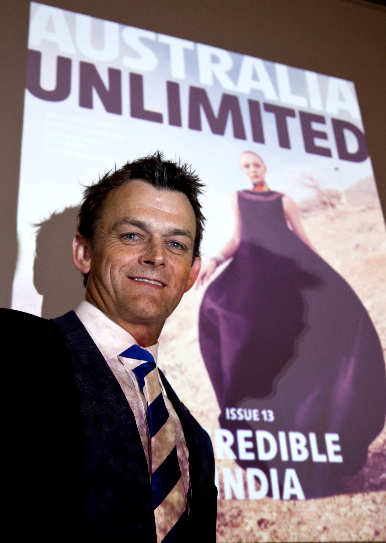 Adam Gilchrist at the launch of Australia Unlimited 1