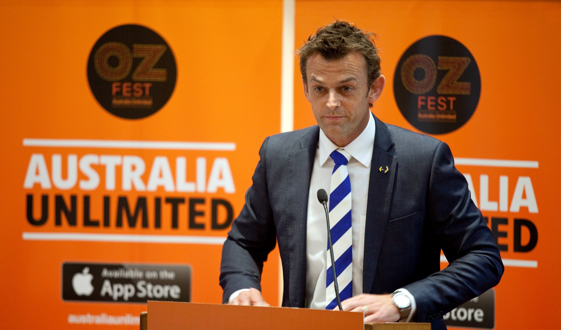 Adam Gilchrist at the launch of Australia Unlimited 2