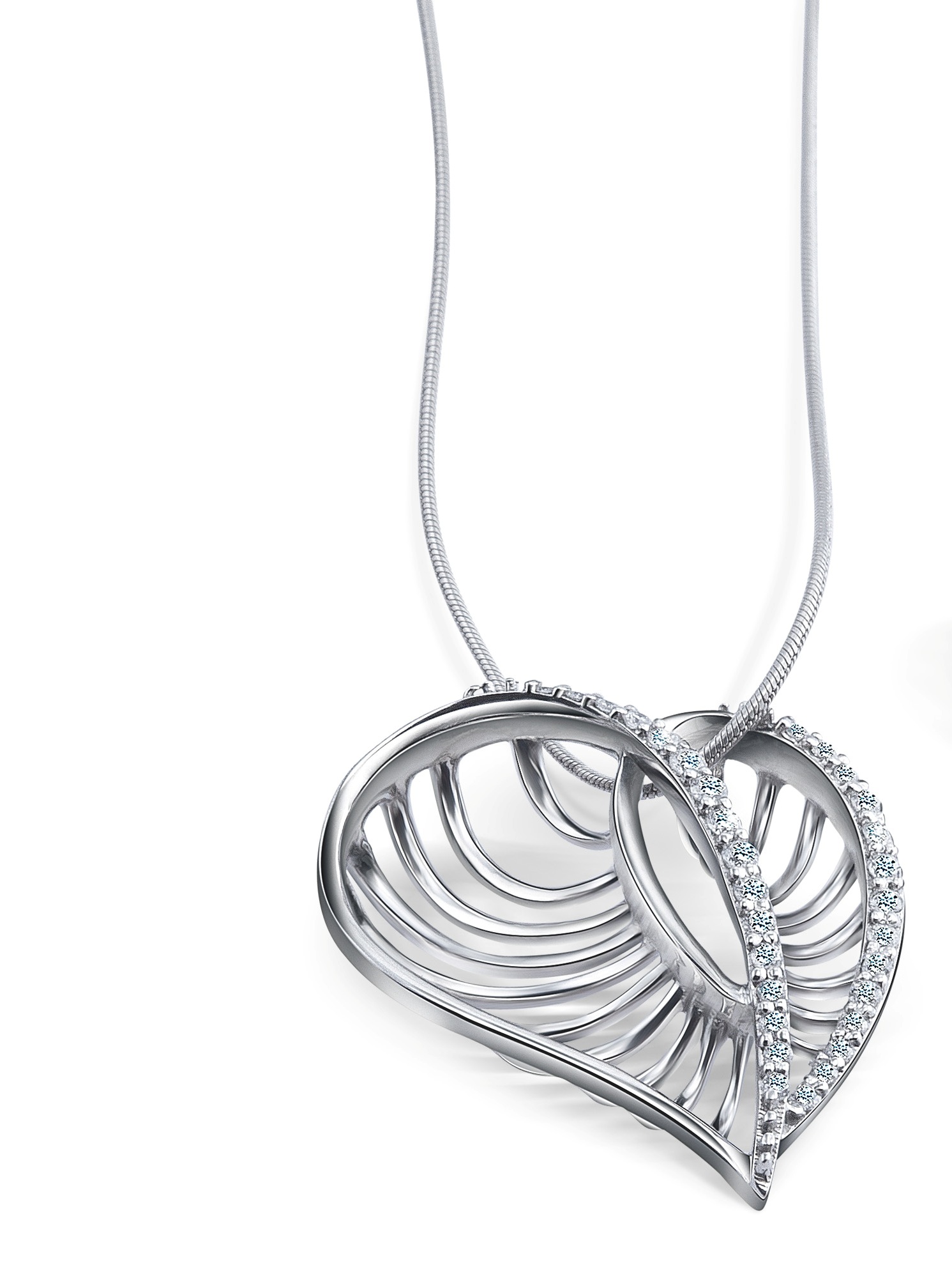 Heart Shaped Platinum Pendant
