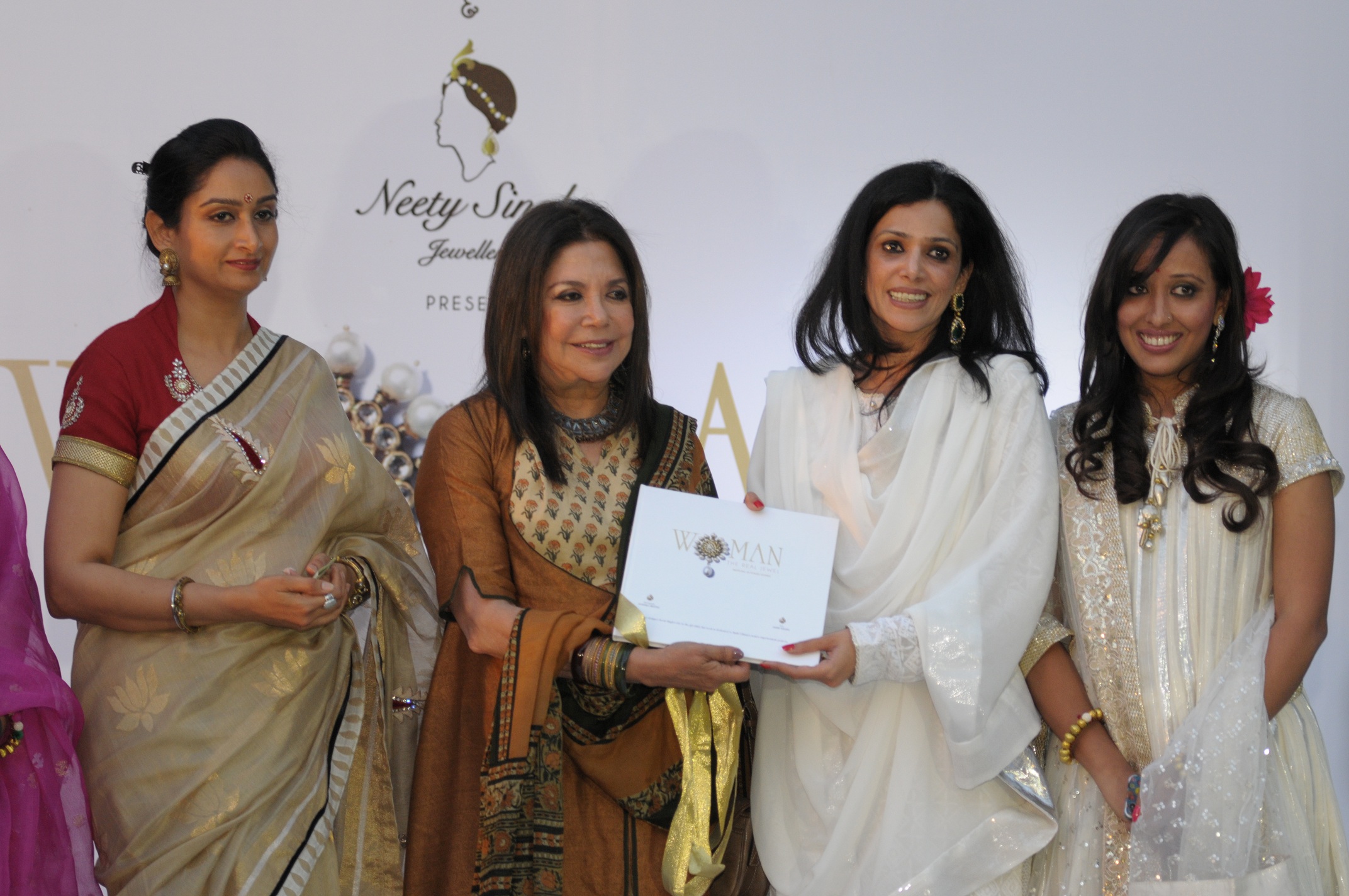 Neety Singh with Mrs. Hasrimrat Kaur Badal & Ritu Kumar at the launch event of Woman-The Real Jewel-a tribute to Nanh_