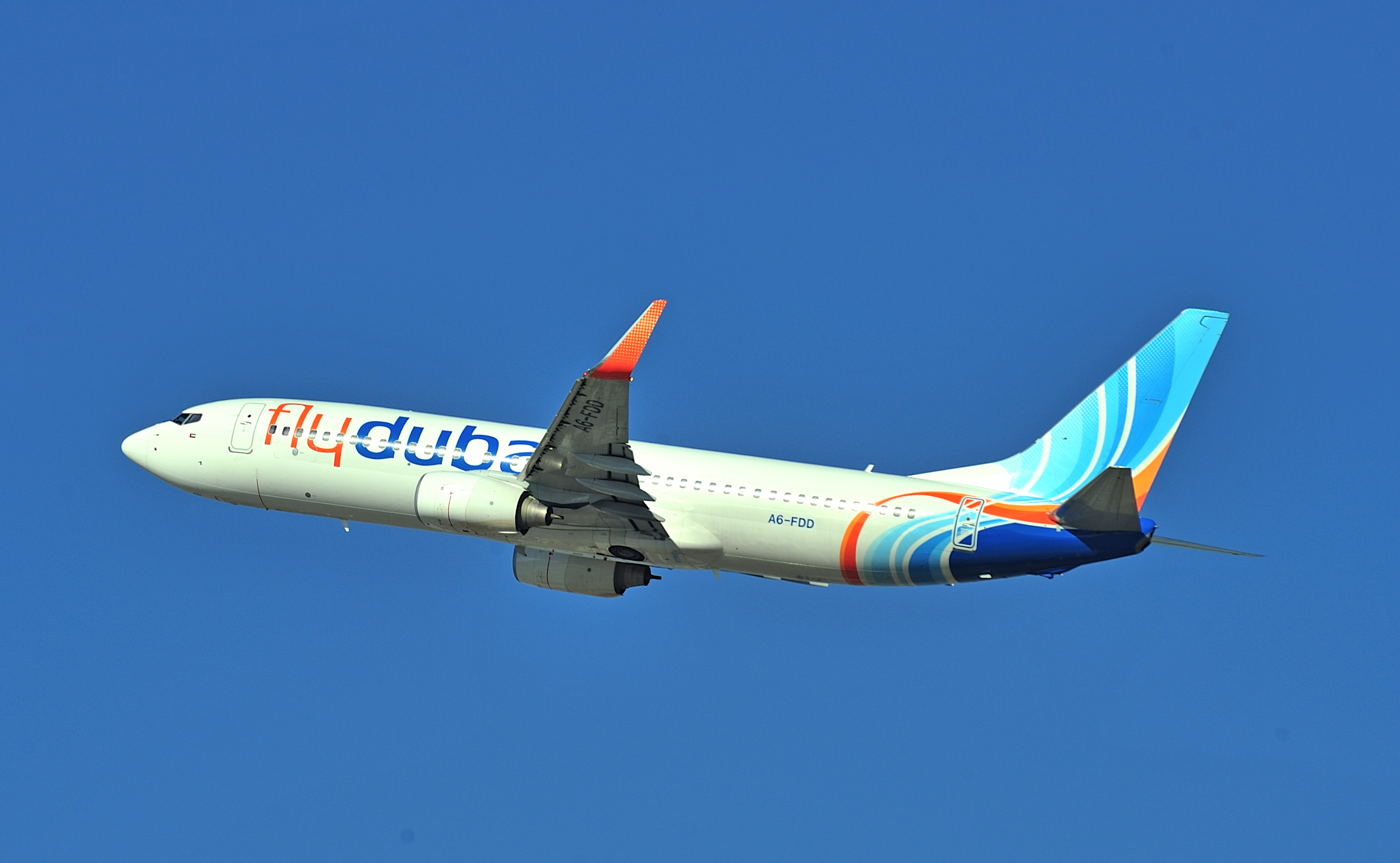 flydubai aircraft in flight