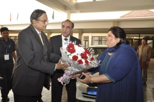 Ms.Manju Sharma  Director – Operations  Jaypee Hotels with Finance Minister Mr.P Chidambaram