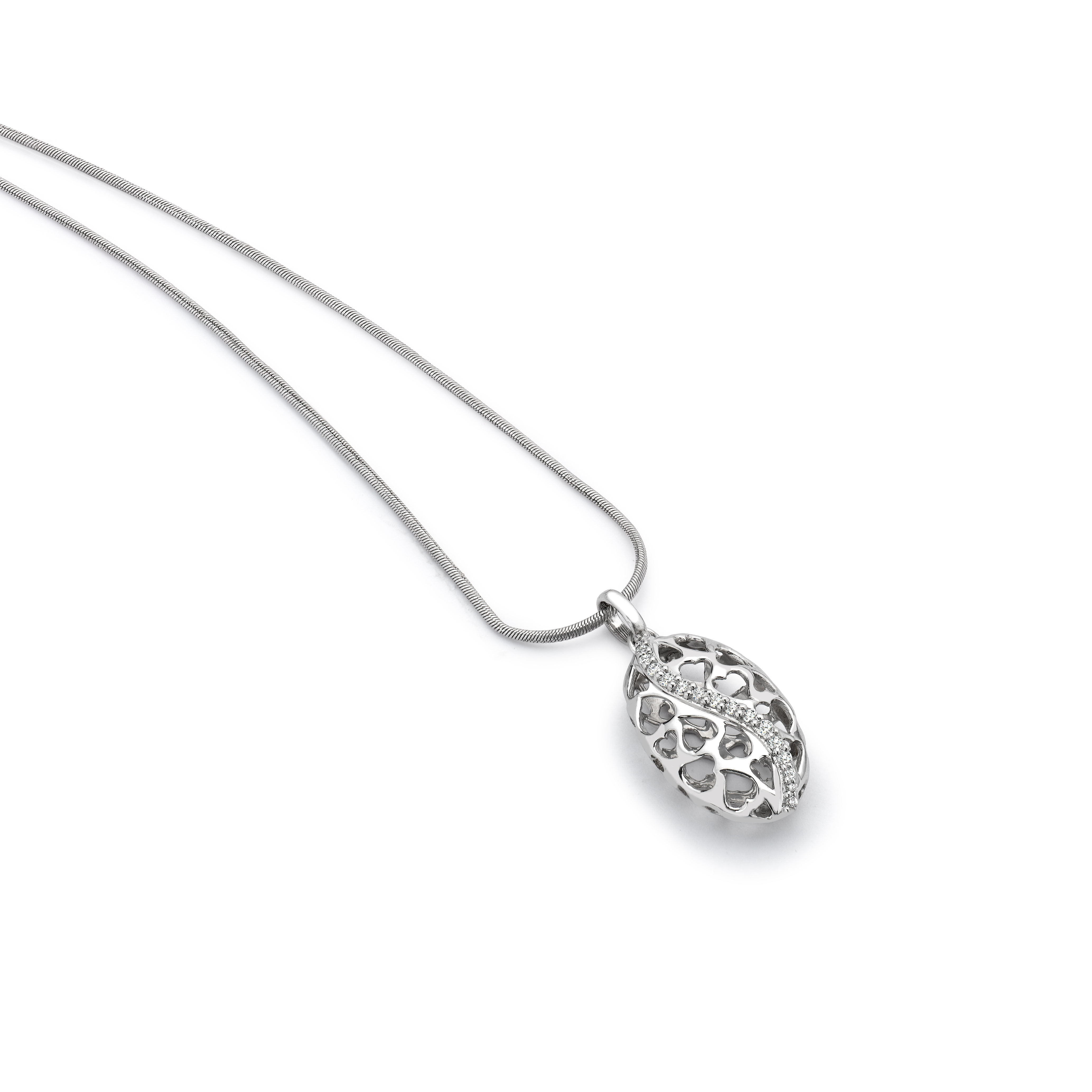Beautifully crafted platinum pendant by Joyalukkas