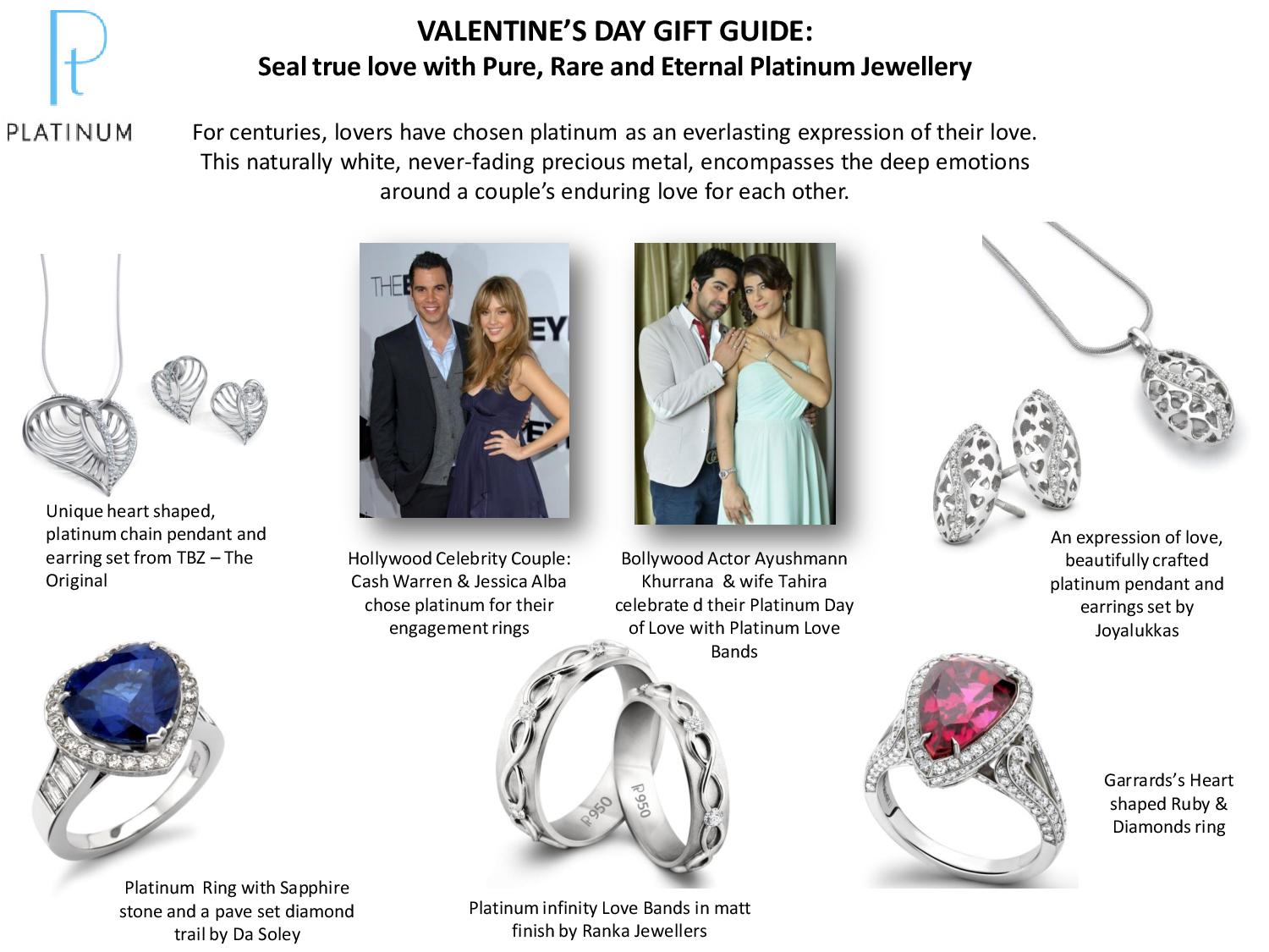 Valentines Day Gift Guide- Seal true love with Pure Rare and Eternal Platinum Jewellery