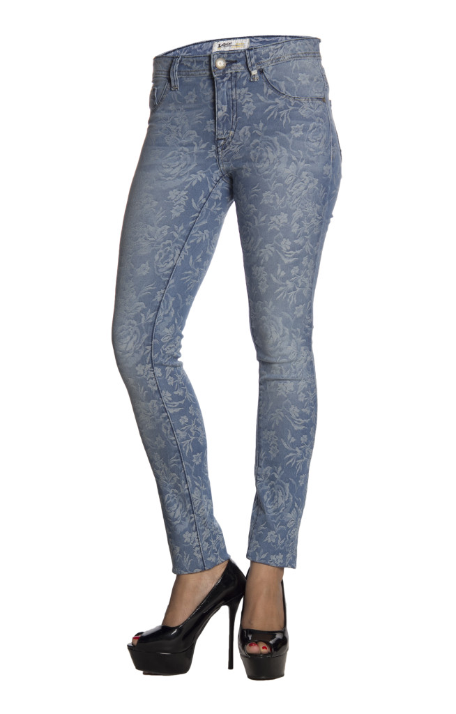 LEE-JAQUARD WASHED DOWN BLUE- Rs2999