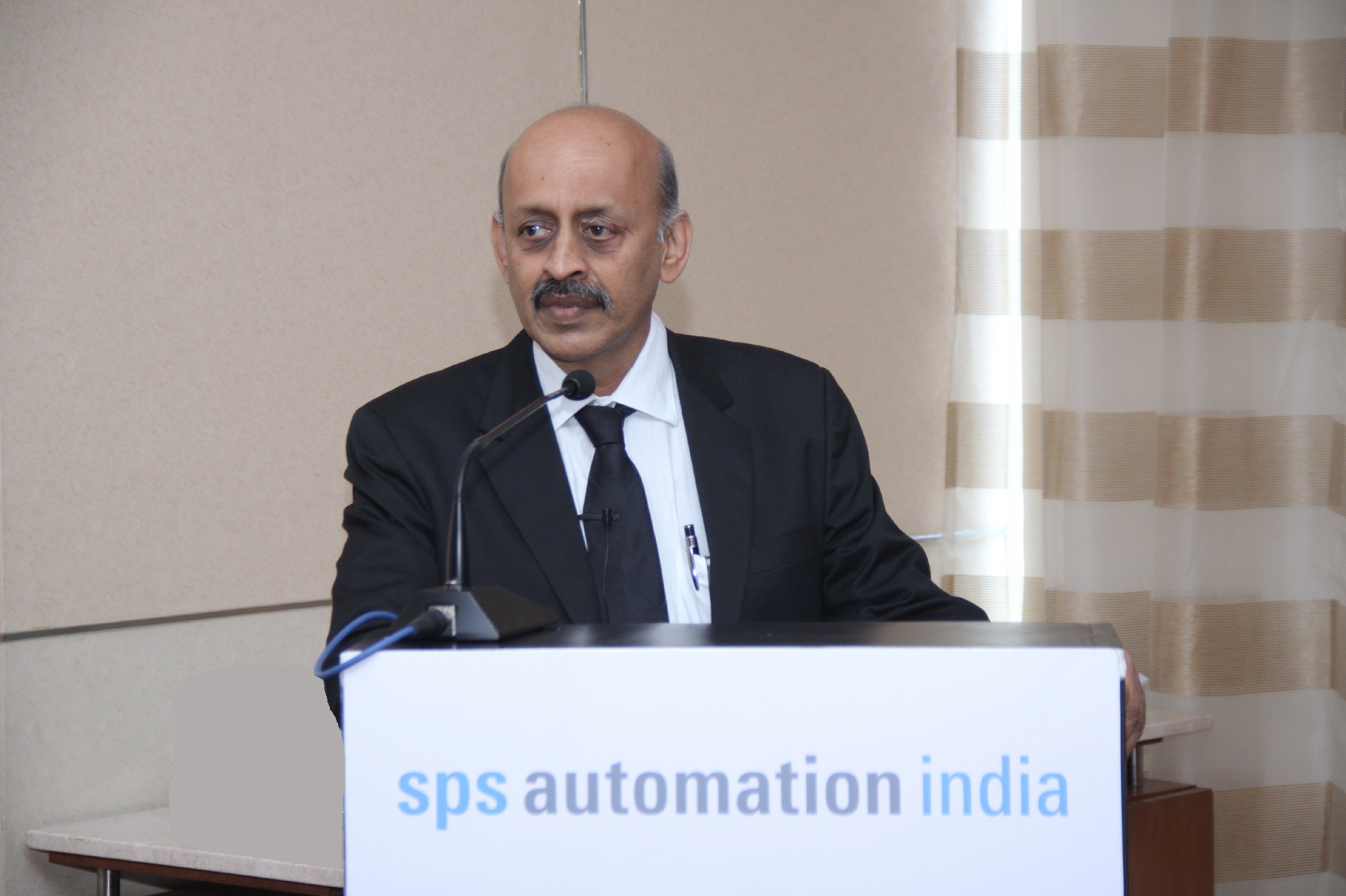 Mr. Krishnamoorthy  L&T Technology Services addressing the attendees at ...