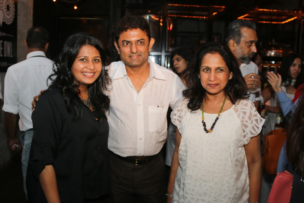 (L-R) Radhika Dhawan  Amith Dholakia and Paumoli Dhawan