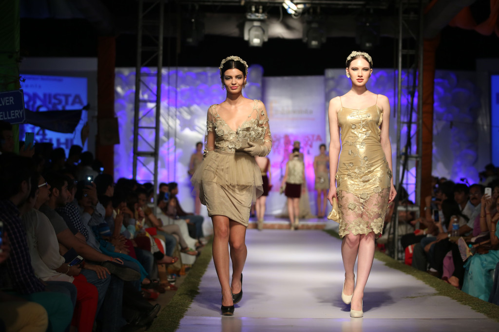 Guests Enjoying the Ramp Walk showing Golden Paradise Theme by Models