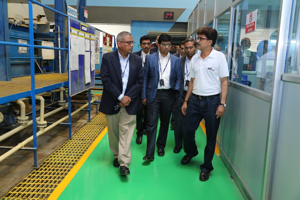 IACC Chairman Rabindra Srikantan inspecting the Aerospace Processing India facility