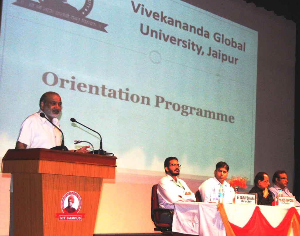Orientation Programme at Vivekananda Global  University  Jaipur