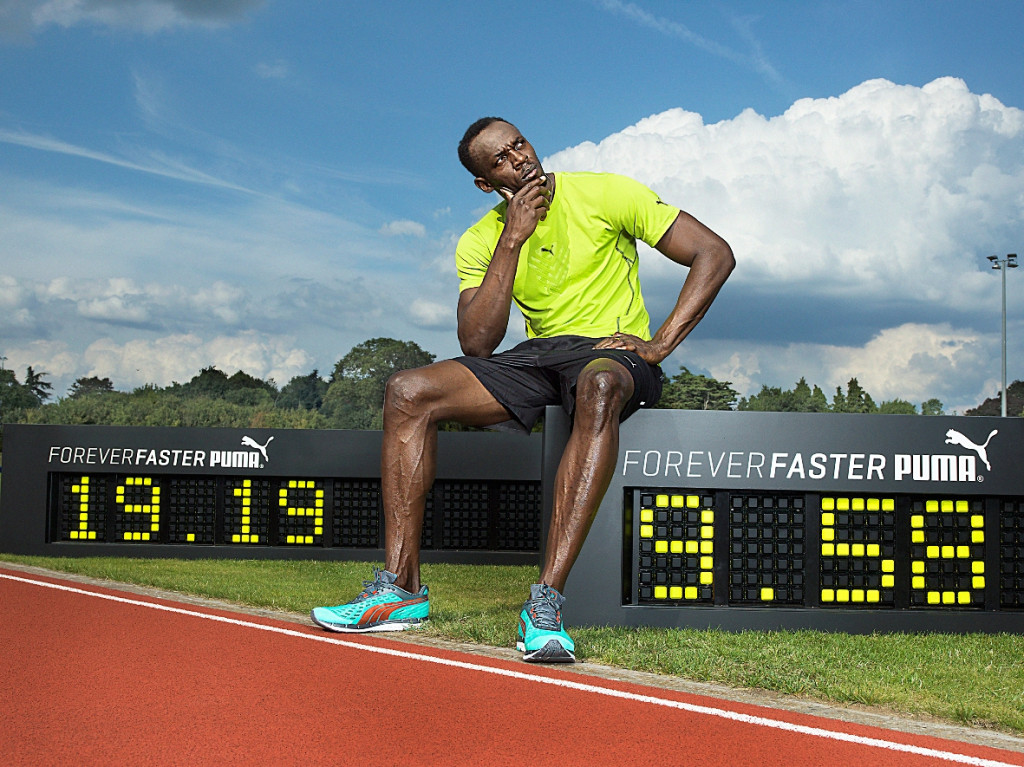PUMA Ambassador- Fastest man in the world Usian Bolt strikes a pose