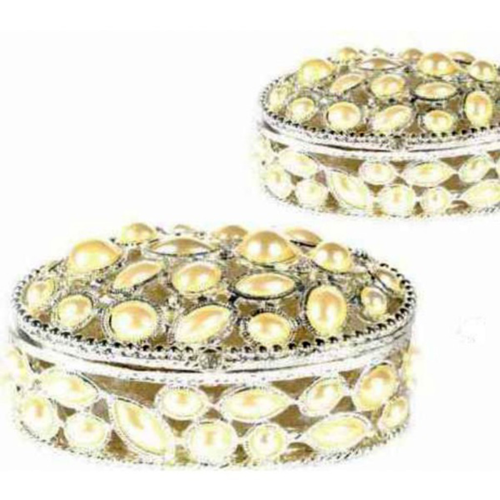 Pearl Oval Jewellry Box L Rs.895.00