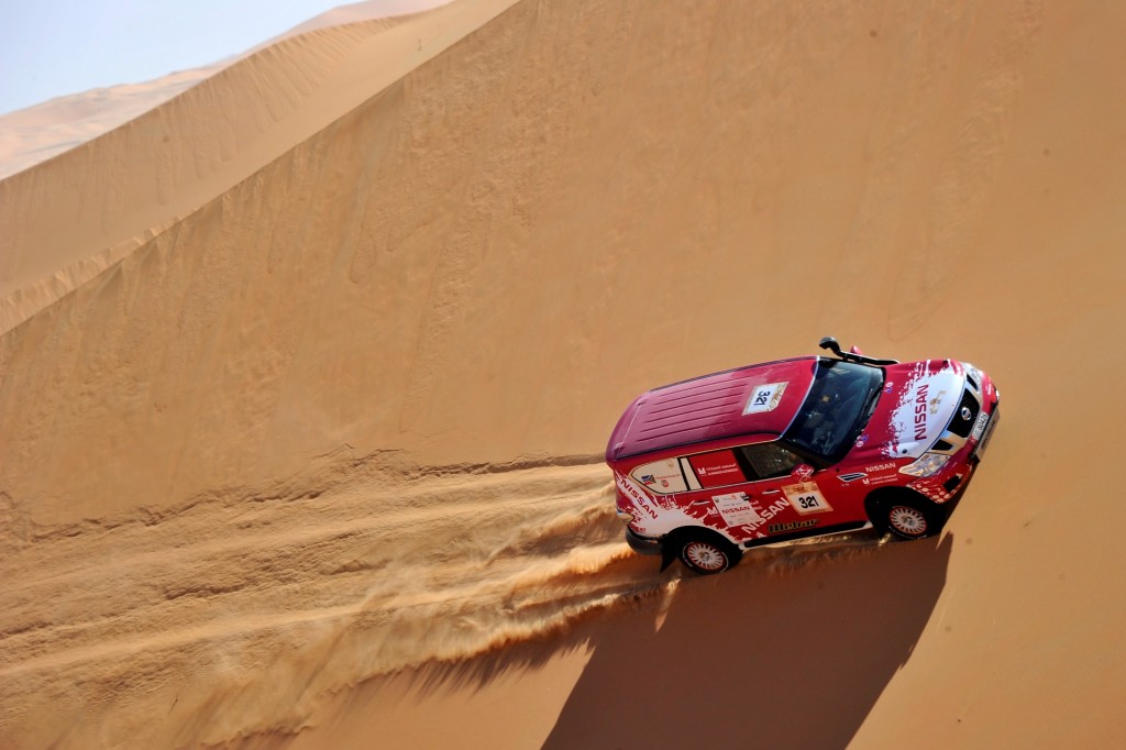   Lebanese driver Emil Kneisser enters the Nissan Patrol Y62 which he drove to success in the Abu Dhabi Desert Challenge back in April. 