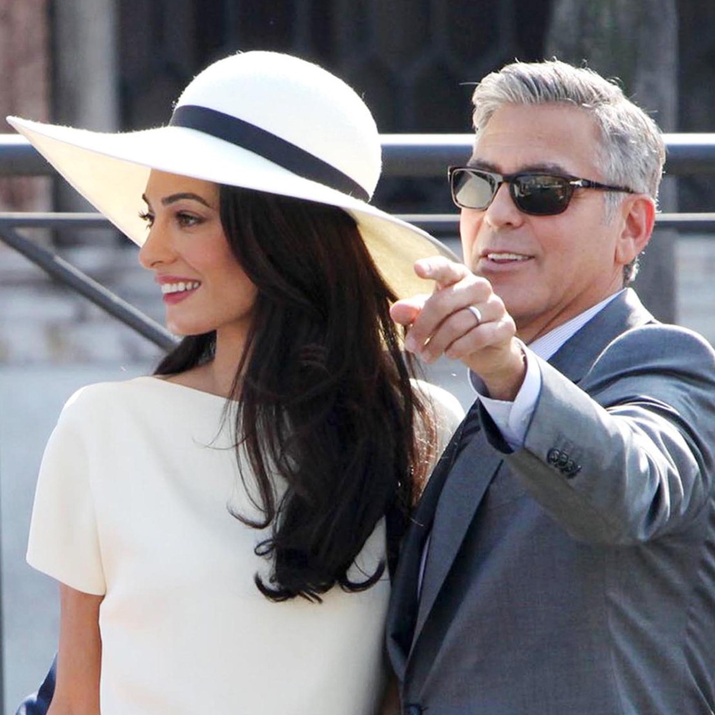 George Clooney and Amal Alamuddin Arrive at Civil Ceremony in Venice