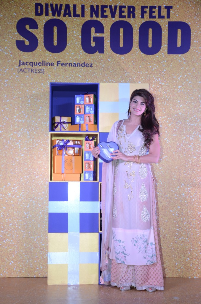 TBS Brand Ambassador Jacqueline Fernandez unveiling the festive collection