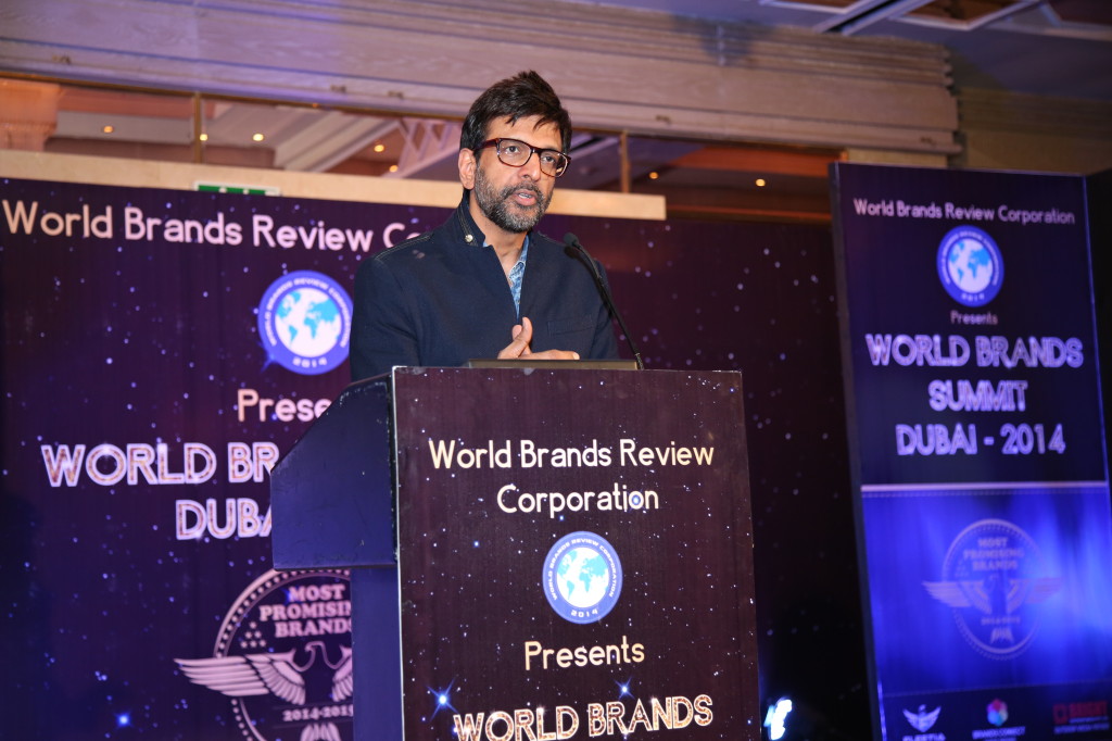 Actor-dancer Jaaved Jaaferi addresses the gathering at Asia Awards @ World Bra_