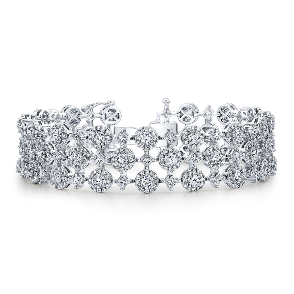 Forevermark by Natalie K The Center of My Universe Three Row Bracelet with Round Brilliant Forevermark Diamonds set i_