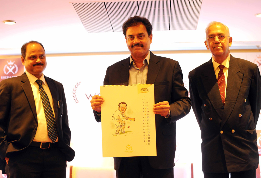 Former India captain Dilip Vengsarkar and Venkatesh Rao of (EIC) launch Excellence in Cricket (EIC) ..