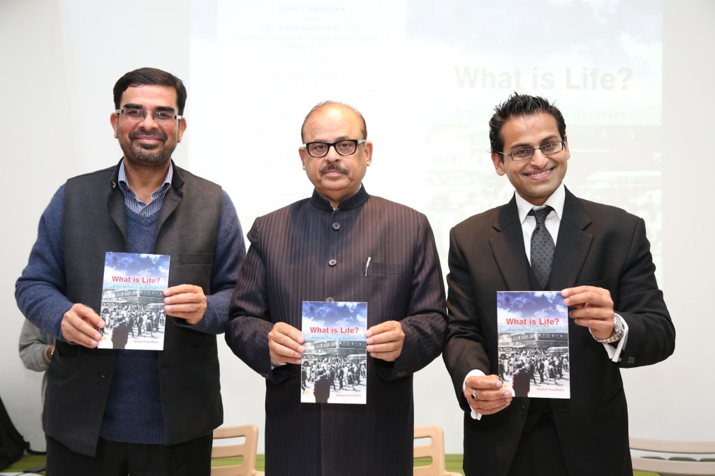 Sri. Tariq Anwar with Anand Choudhary celebrating the launch of the book