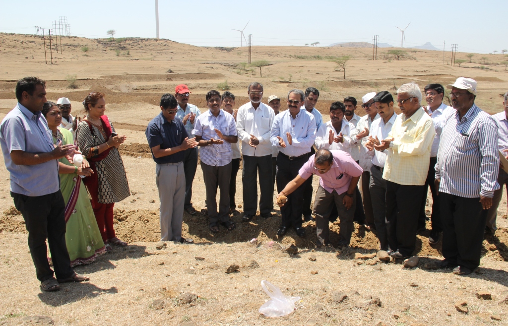 Ground Breaking Ceremony - In Hands of Mr. Palave (Additional Collector Nashik_