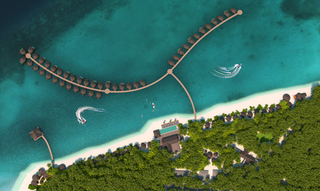 Mercure Maldives Kooddoo Resort - aerial view