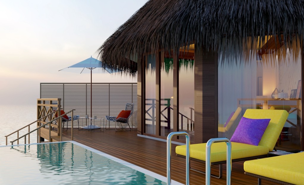 Mercure Maldives Kooddoo Resort - overwater villa exterior