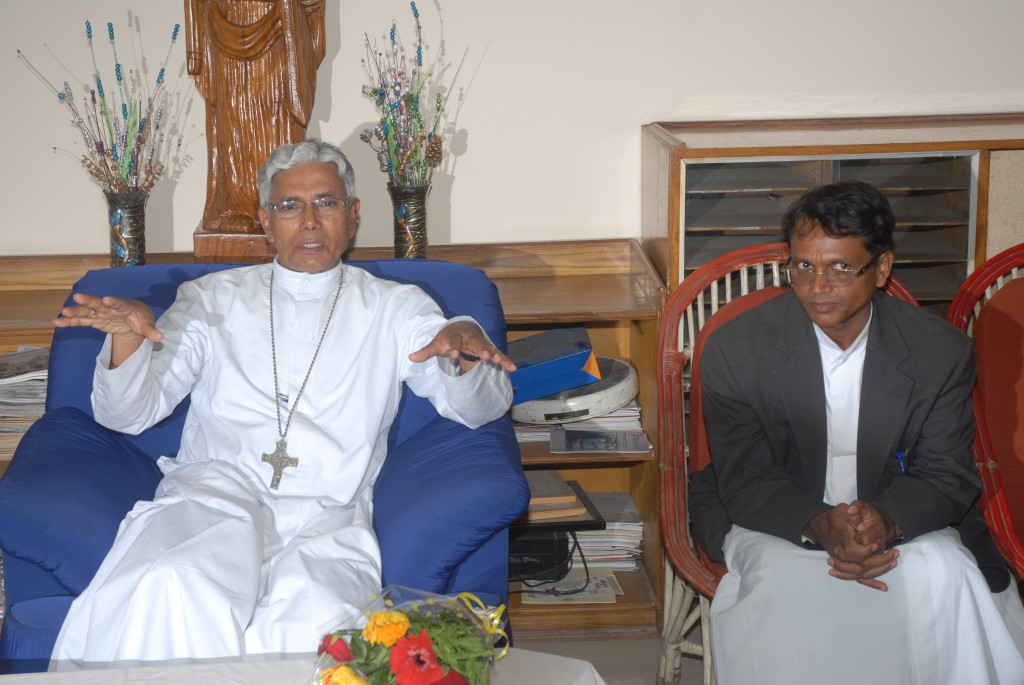 Fr Maria with Archbishop Bhopal