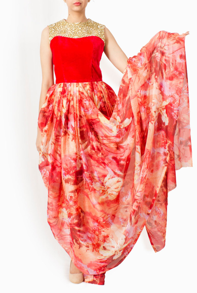 Merise Saree gown Rs 7500