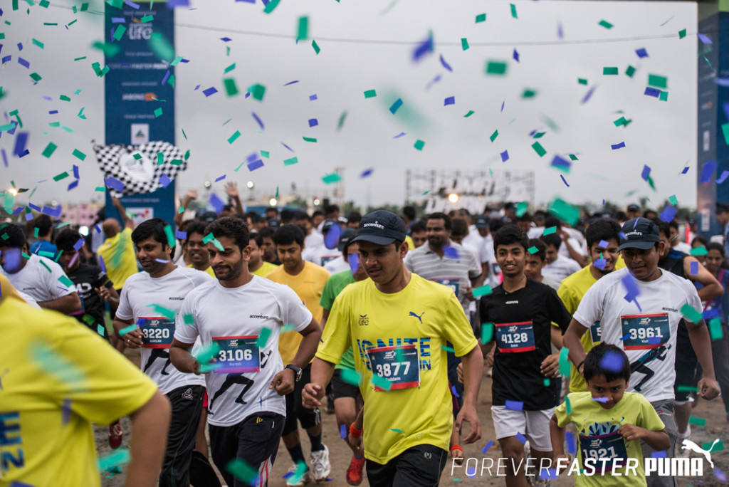 Runners at the PUMA Urban Stampede  the 2015 Bangalore edition kick off at the_