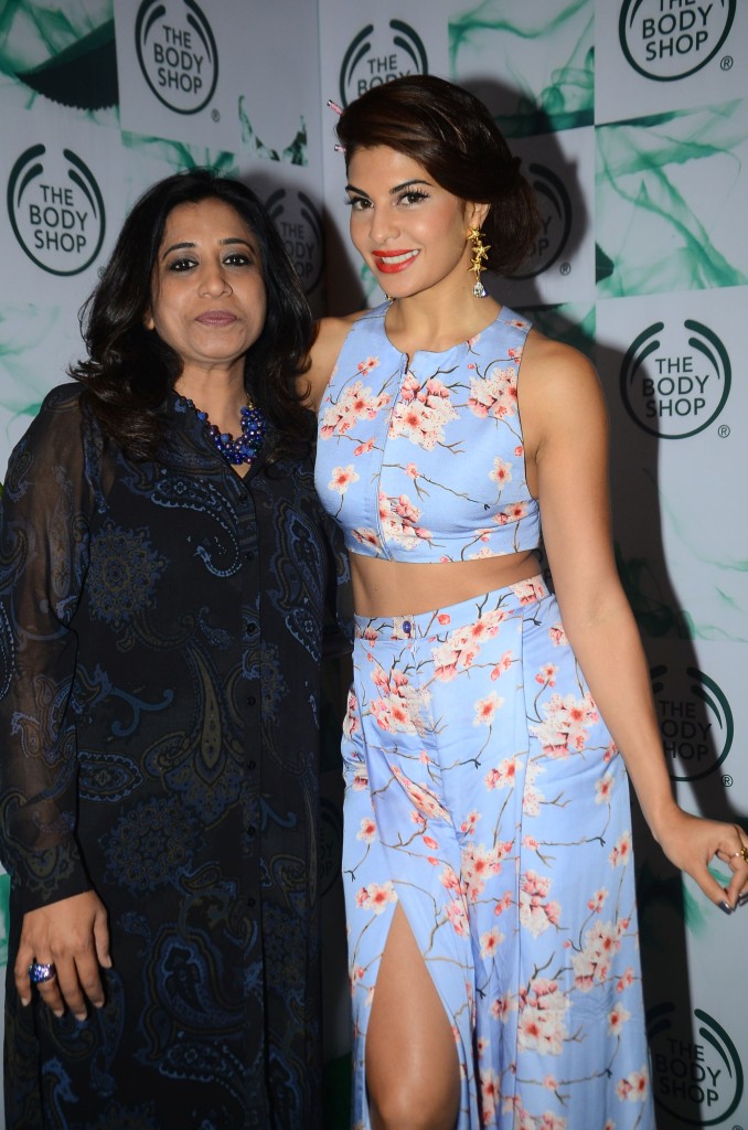 Shriti Malhotra  COO  The Body Shop India & Jacqueline Fernandez launch THE BODY SHOP's Tea Ceremony for the body  wi_