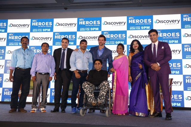 Bollywood actor Hrithik Roshan and Rahul Johri  EVP & GM - South Asia  Discovery Networks Asia- Pacific along with re_