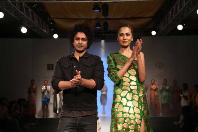 Designer Rahul Singh with the Model