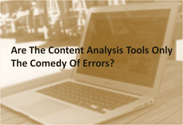 AreThe Content Analysis Tools Only The Comedy Of Errors