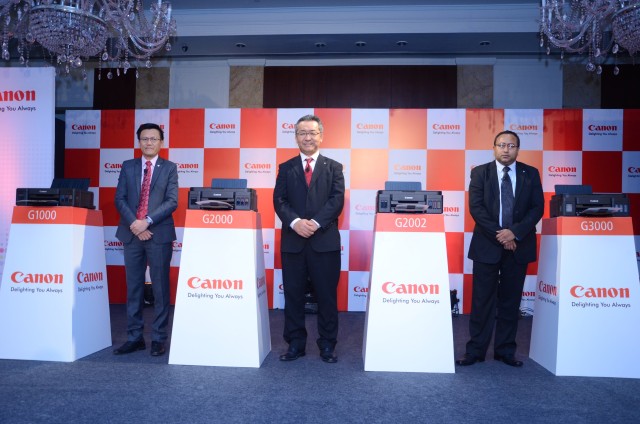 (L-R) Mr. Andrew Koh  VP-Consumer Imaging & Information Center  Mr. Kazutada Kobayashi  President & CEO  Canon India _