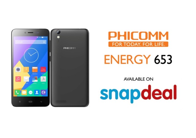 Phicomm launches the stylish Energy 653 4G smartphone  in association with Snap Deal
