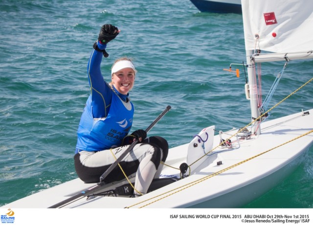 2015 ISAF Sailing World Cup Final, Abu Dhabi, United Arab Emirate. Eight Olympic sailing events are being contested along with open kiteboarding from 29th Octoberto November 1st, 2015. The host, Abu Dhabi Sailing and Yacht Club, is located on the main island of the city with immediate access to the racing areas around Lulu island and the Corniche. Credit  Jesus Renedo / Sailing Energy /ISAF