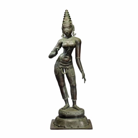 lot no. 59 - Parvati - Tamil Nadu  15th - 16th Century Bronze
