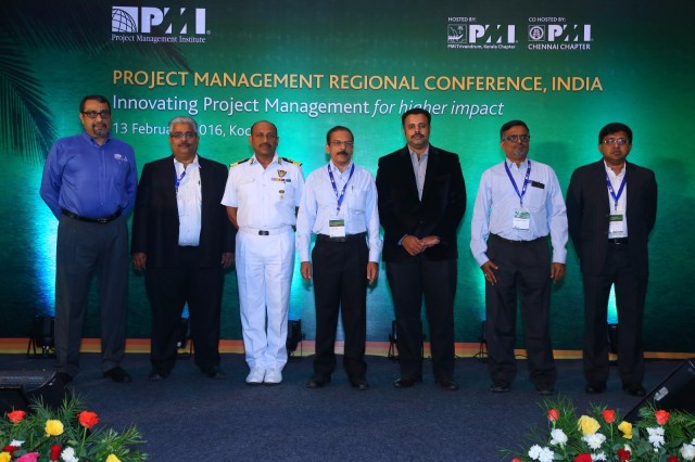 Inauguration of PMI's Regional Conference 2016 - Kochi (L to R) Raj Kalady  Raghunandan Menon  Commodore G Prakash  V_