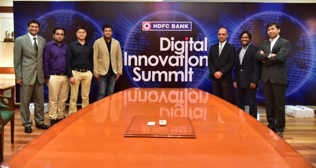 Mr. Nitin Chugh%2c Country Head - Digital Banking (3rd from Right) with the winners of the Digital Innovation Summit.