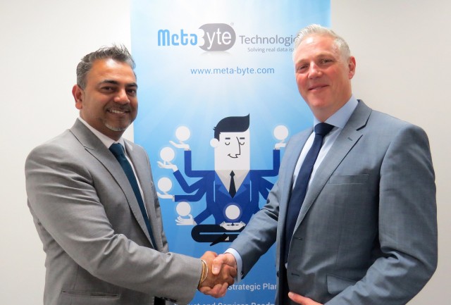 Salil Dighe  founder and CEO at Meta Byte Technologies with Terry Walby  Chief Executive at Thoughtonomy (L to R)