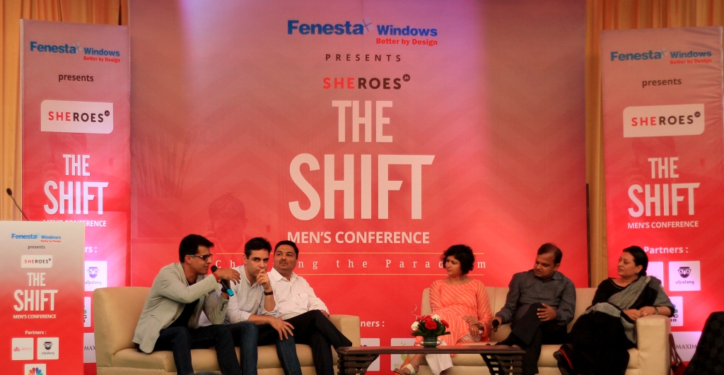 SHEROES-The SHIFT(from L-R) Anshu Mor-The Talking Mime  Ankur Warikoo-Nearby Saket Jain-Fenesta Ruchi Warikoo-Hot Sho_