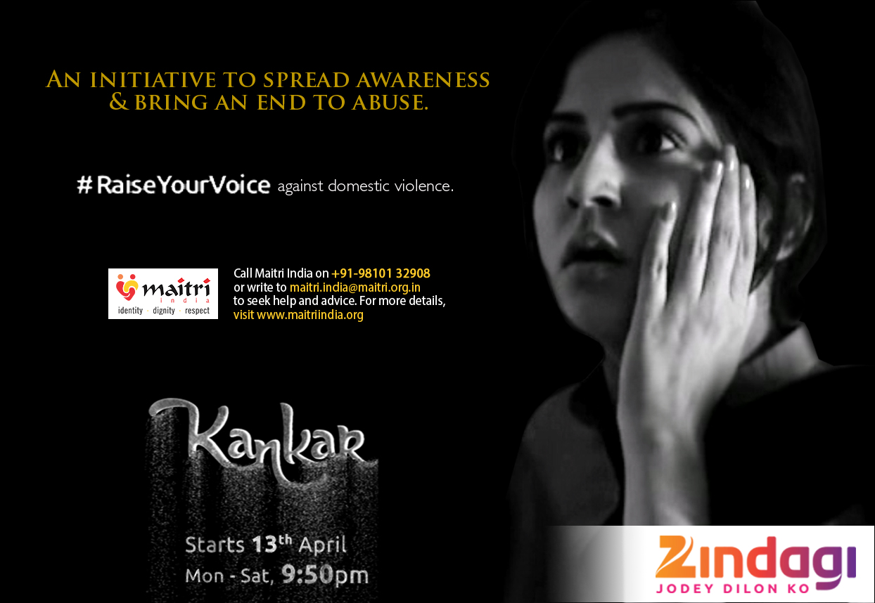 Zindagi joins hands with Maitri to create awareness on domestic violence with the #RaiseYourVoice campaign (Kankar)