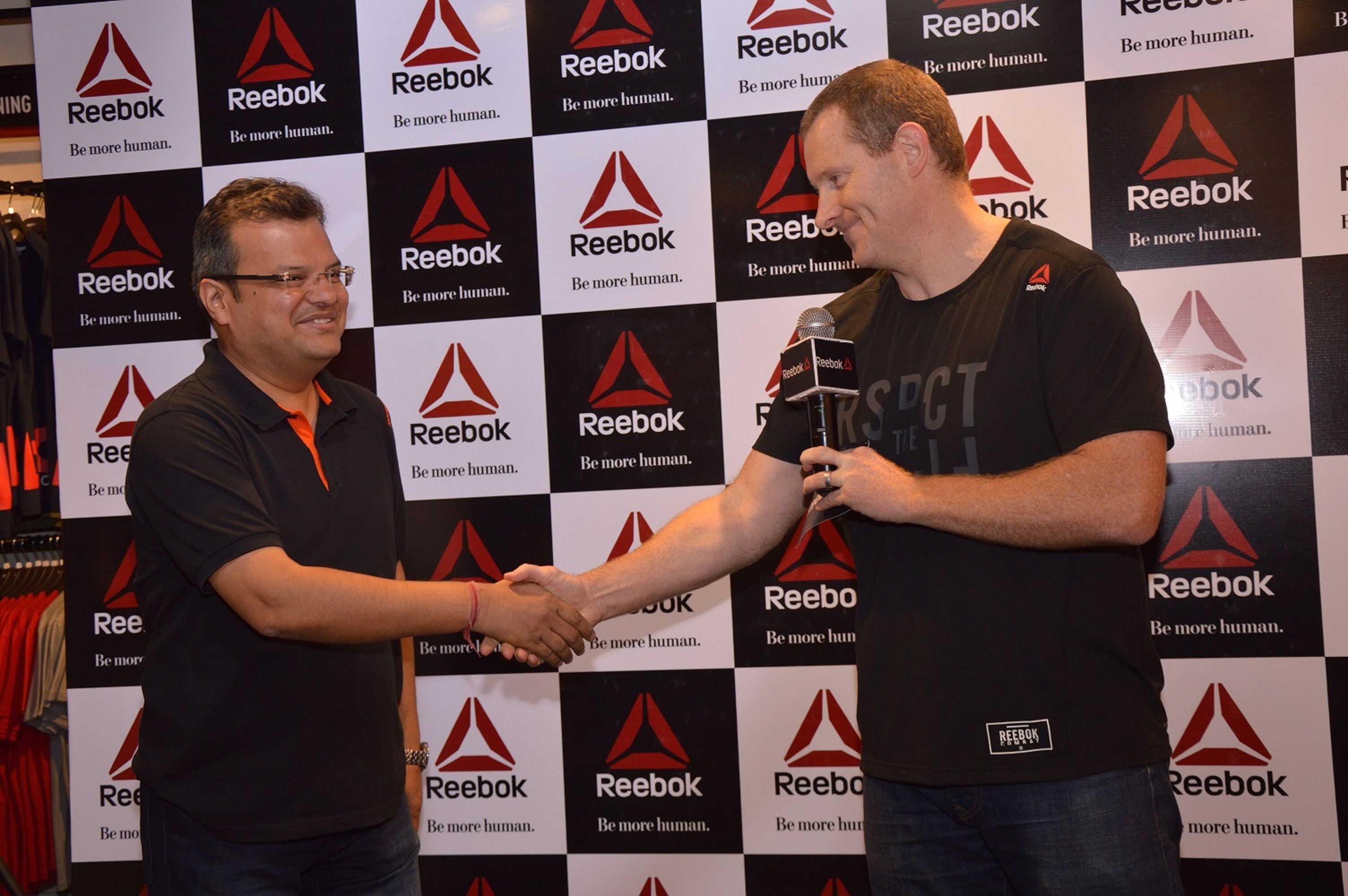 Dave Thomas Managing Director Reebok and adidas India with Ajay Jain owner of Reebok's largest franchise-BCPL at t_