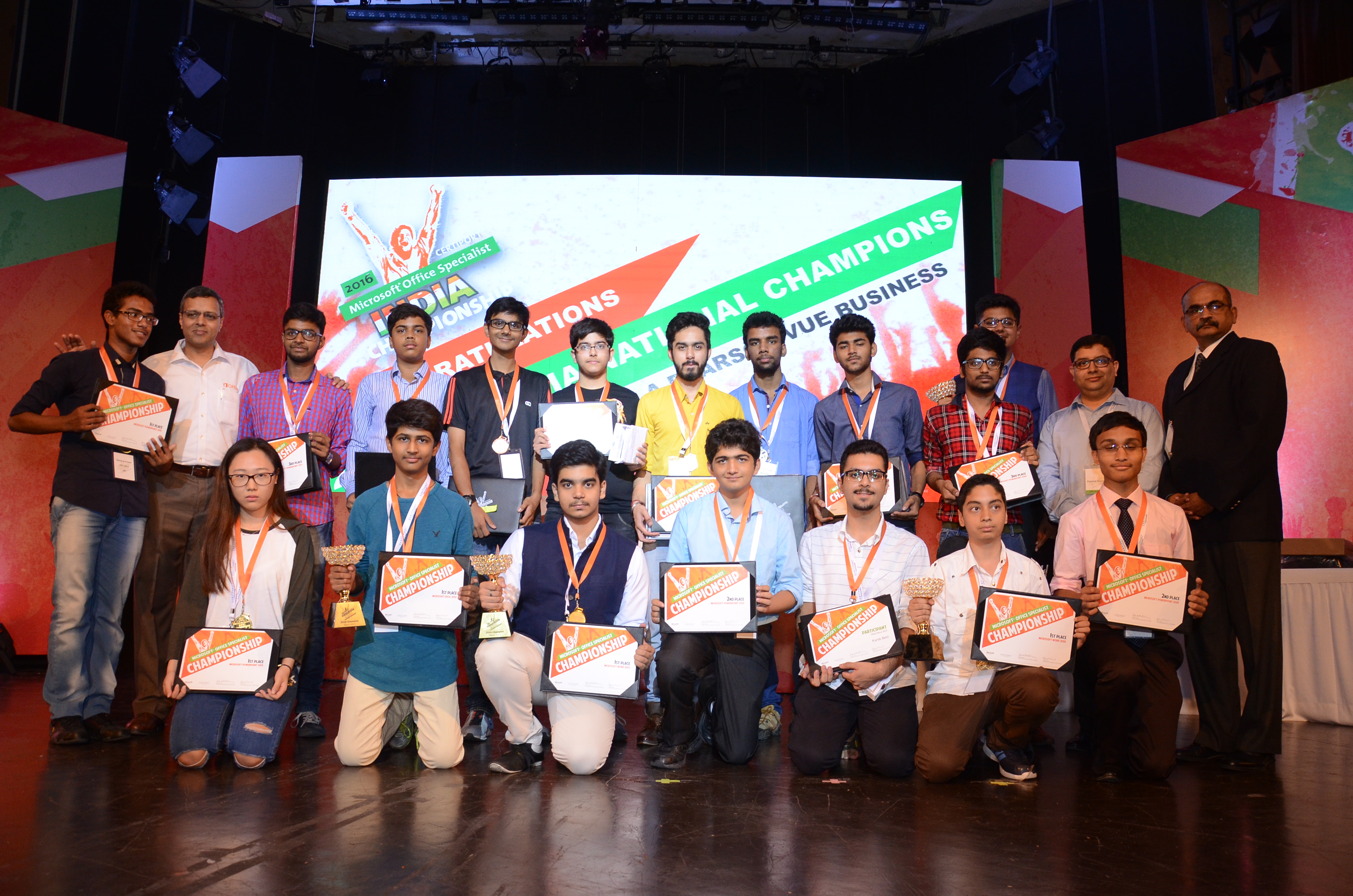 Winners- 2016 Microsoft Office Specialist (MOS) India Champions