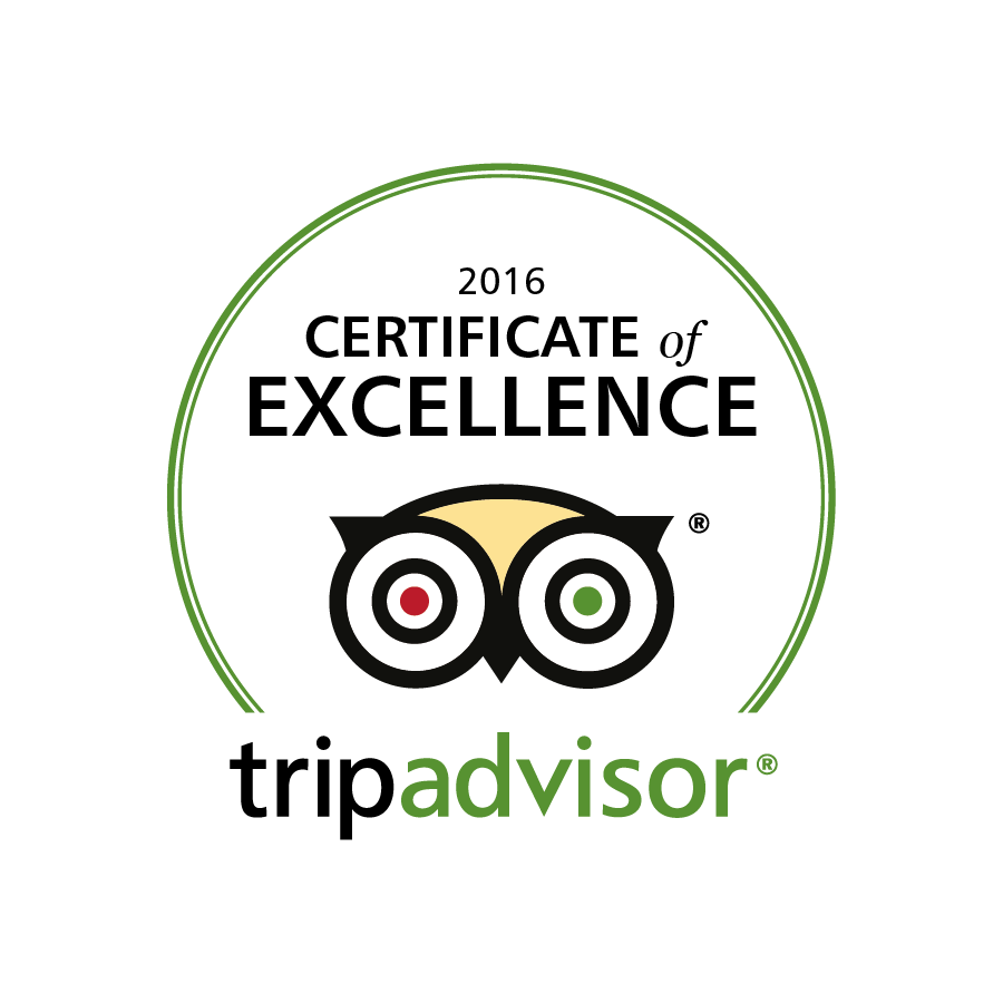 Soft Copy Certificate of excellence 2016 for Trip Advisor