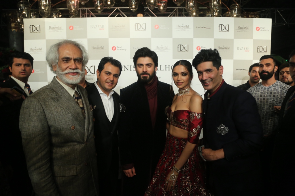 India Corture Week2016_Mr. Manish Malhotra  Sandeeo Narang(Owner  Hazoorila by Sandeeo Narang) with Fawad Khan & Deep_