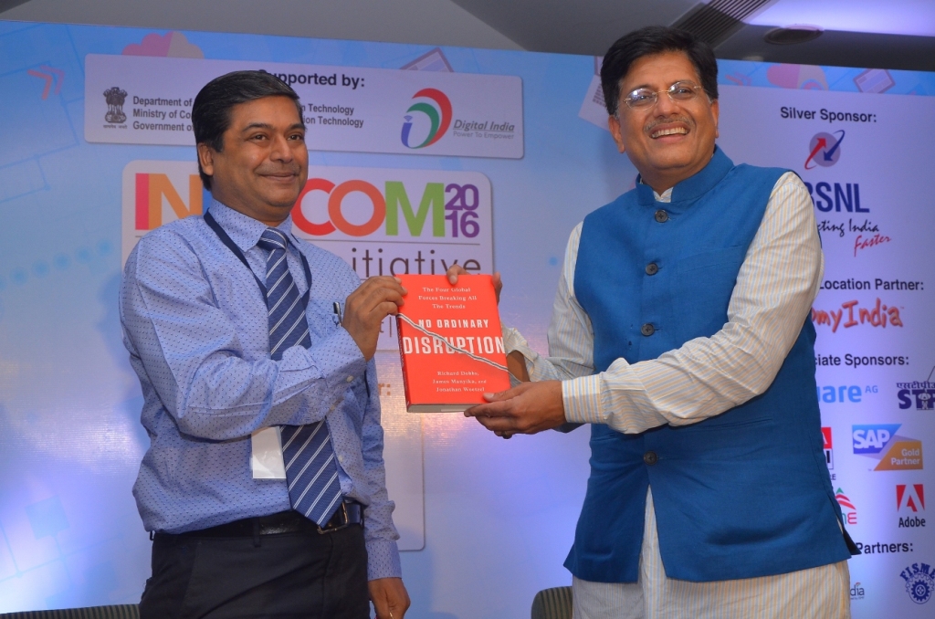 Piyush Goyal  MOS with independent charge for power  coal  renewable energy at Infocom New Delhi Chapter-2016