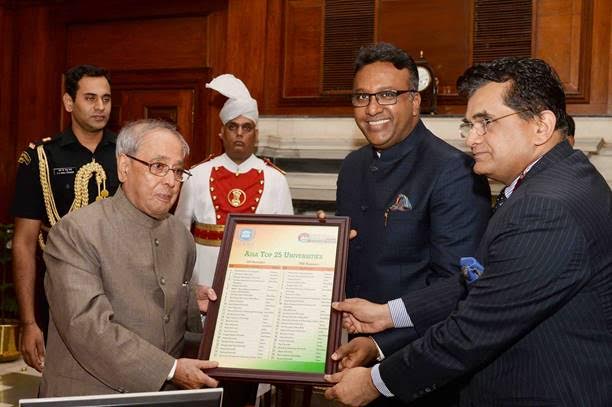Presentation of the Asia Top 25 Universities to Hon'ble President