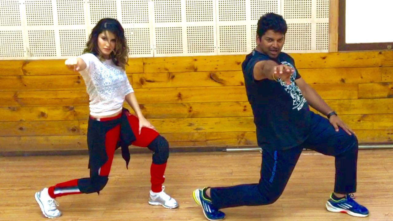Sunny Leone dance reherasal with Vishnu Deva1
